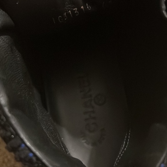 CHANEL Black and Blue Sneakers - Picture 4 of 10